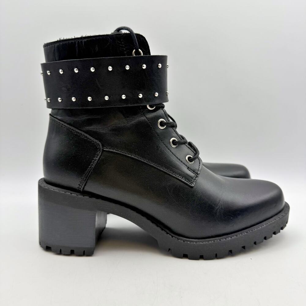 Eric Michael Womens Chase Boot EU 37 US 6.5-7 Black Leather EUC